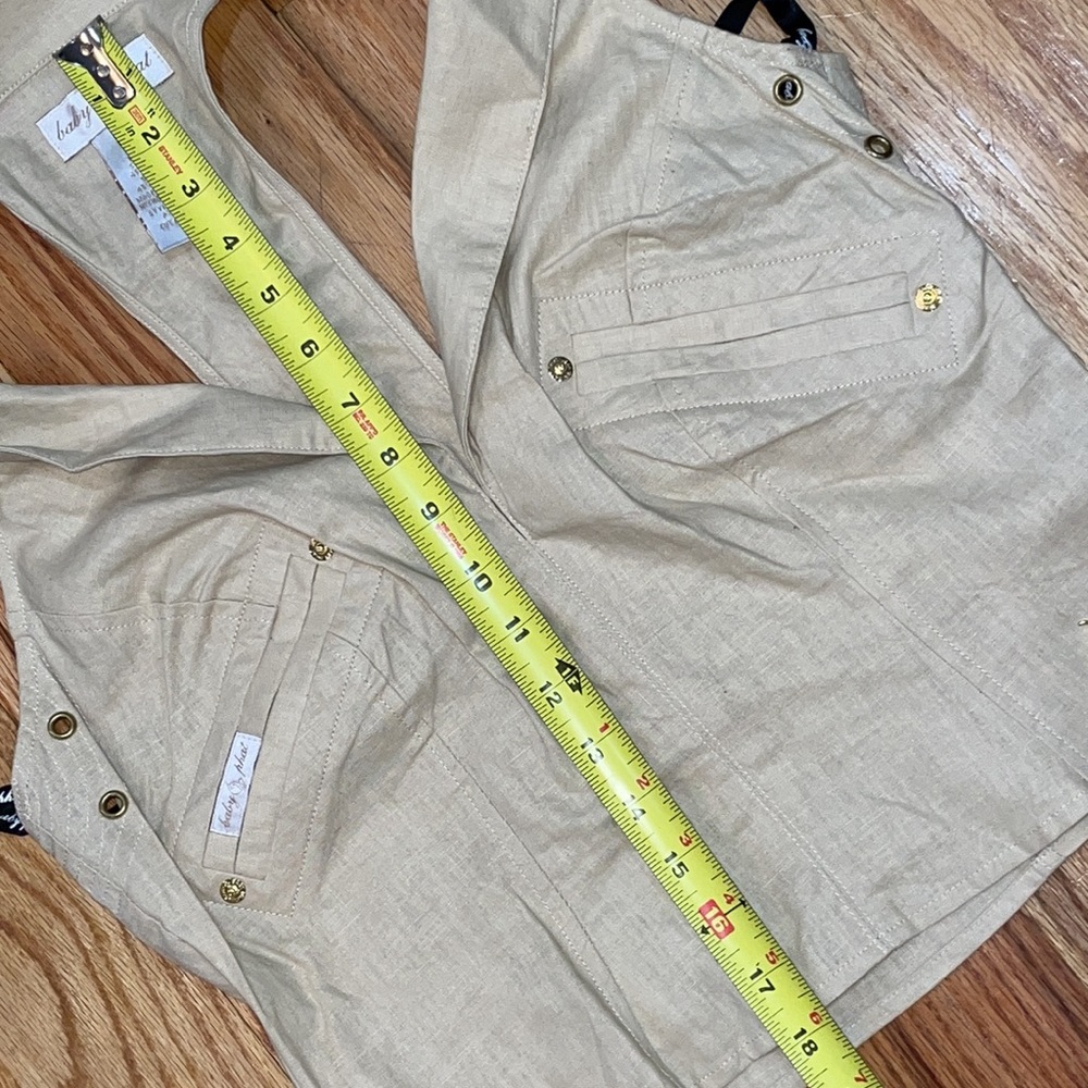 NEW Y2K 00 Baby Phat 2 piece linen suit vest outfit vest w Short 5 / M - Picture 11 of 17